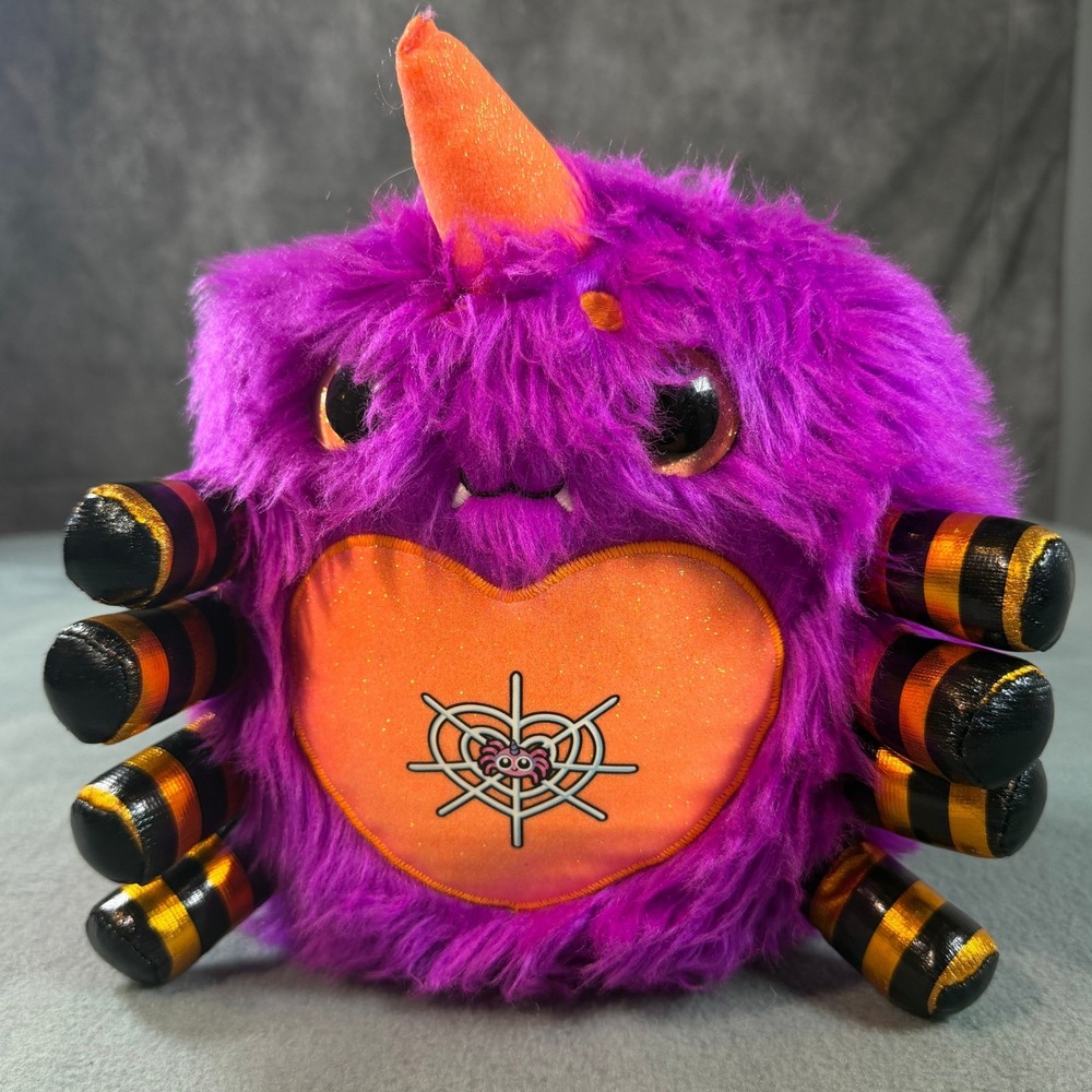 Zuru Rainbocorns Monster Corns Purple Spider Plush Halloween 8 inch Horned Toy